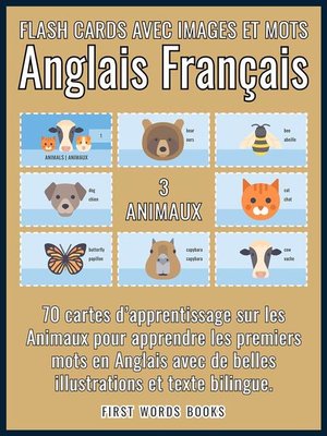 cover image of 3--Animaux--Flash Cards avec Images et Mots Anglais Français